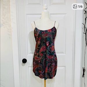 🌹Vintage Silk 70s/80s Gold Label Victoria's Secret Paisley Slip Dress